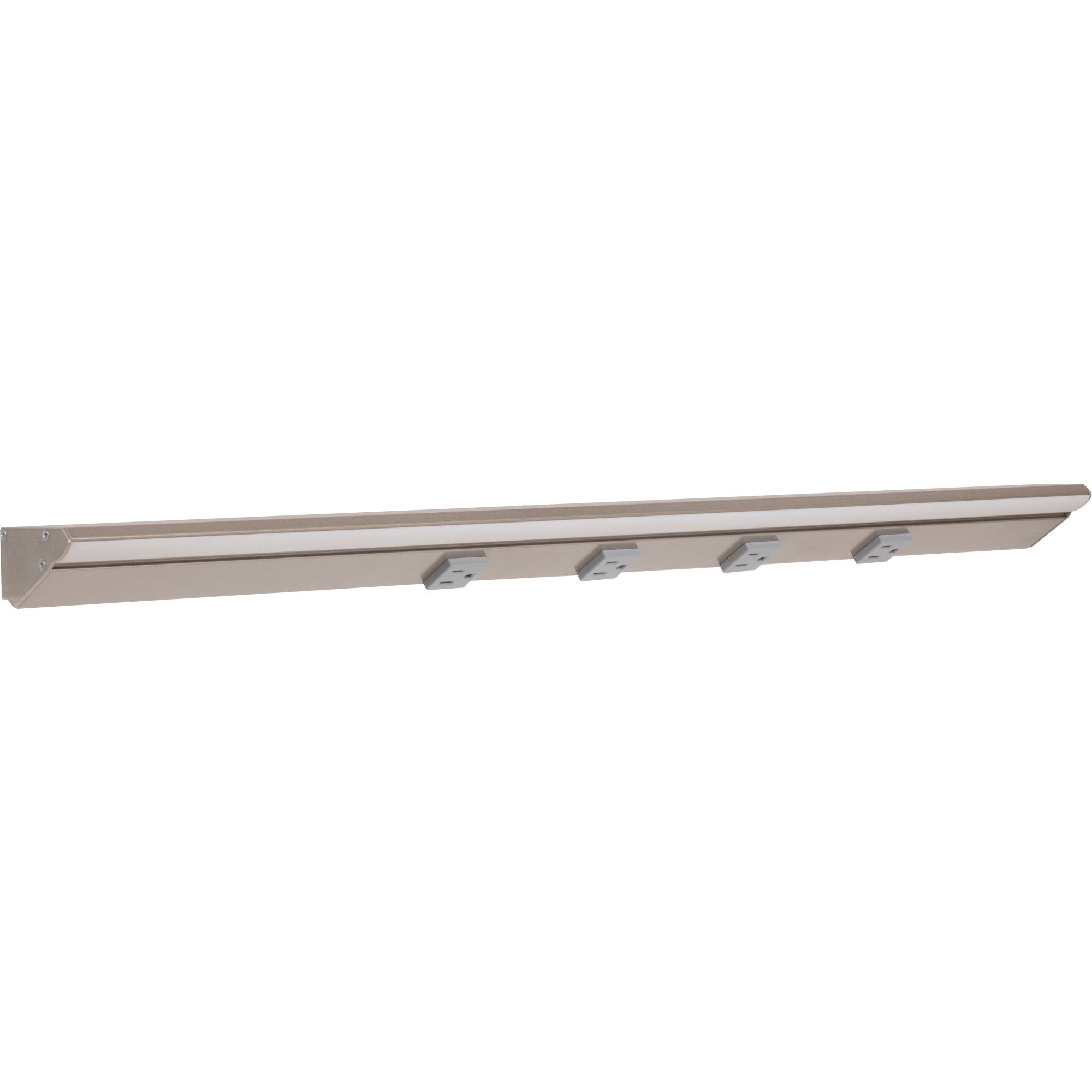 30-1/2" RM Series Lighted Power Strip, 600 Lm/Ft Higher Output, Black finish, Black receptacles, Warm White 2700K