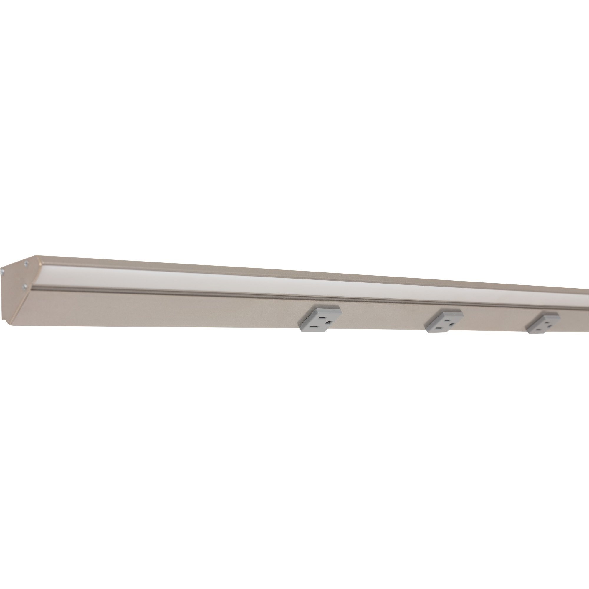 42-1/2" RM Series Lighted Power Strip, 600 Lm/Ft Higher Output, Bronze finish, Black receptacles, Cool White 4000K