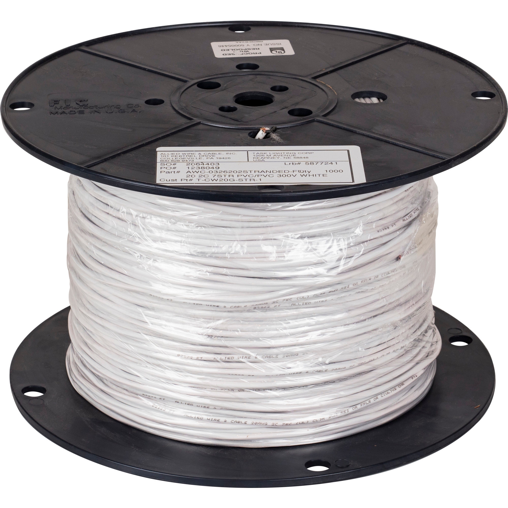 1000 ft In-Wall Rated Stranded Connection Wire, 20 Gauge