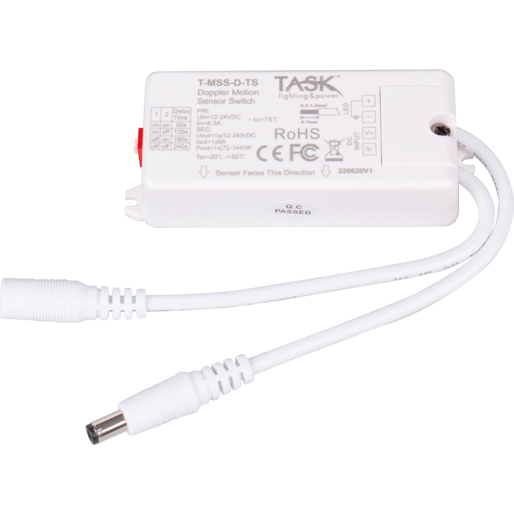 Doppler Motion Sensor Switch, 12V/72 watt  or 24V/144 watt