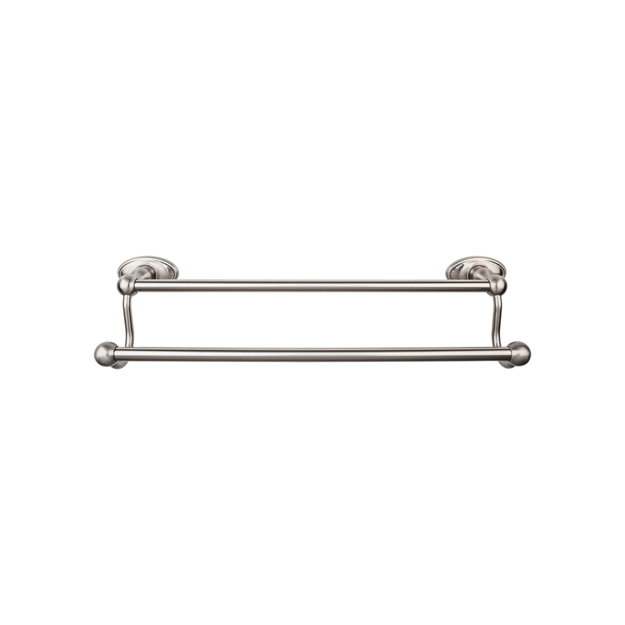 Edwardian Bath Double 32 1/2" Wall Mounted Towel Bar Oval Backplate