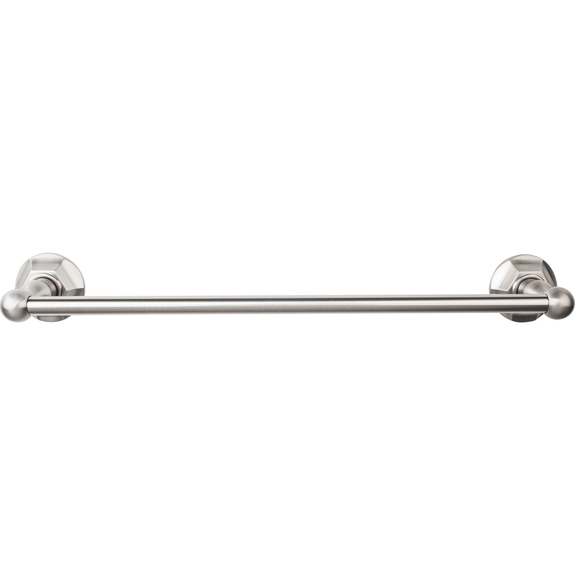 Edwardian Bath Single 20 1/2" Wall Mounted Towel Bar Hex Backplate