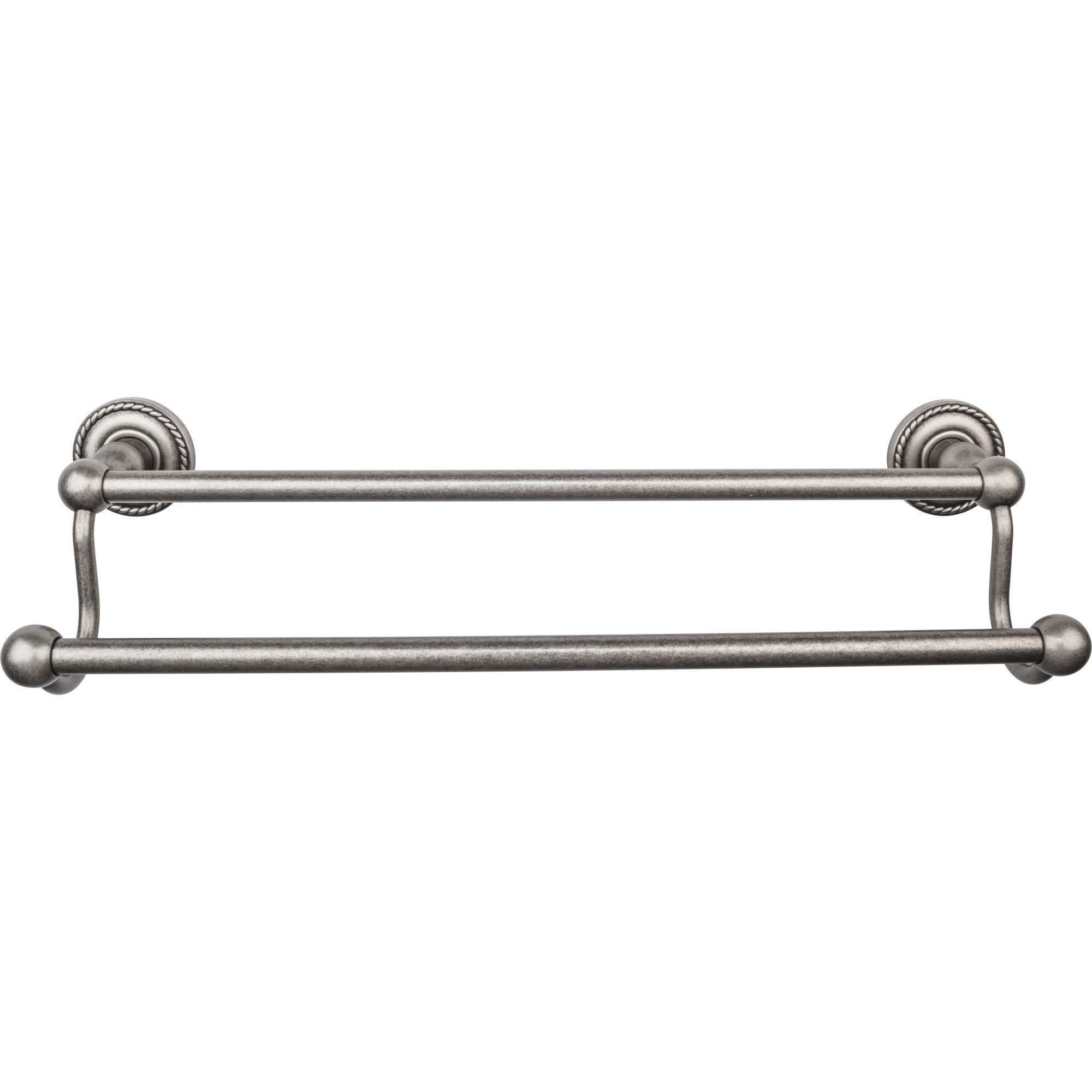 Edwardian Bath Double 20 1/2" Wall Mounted Towel Bar Rope Backplate