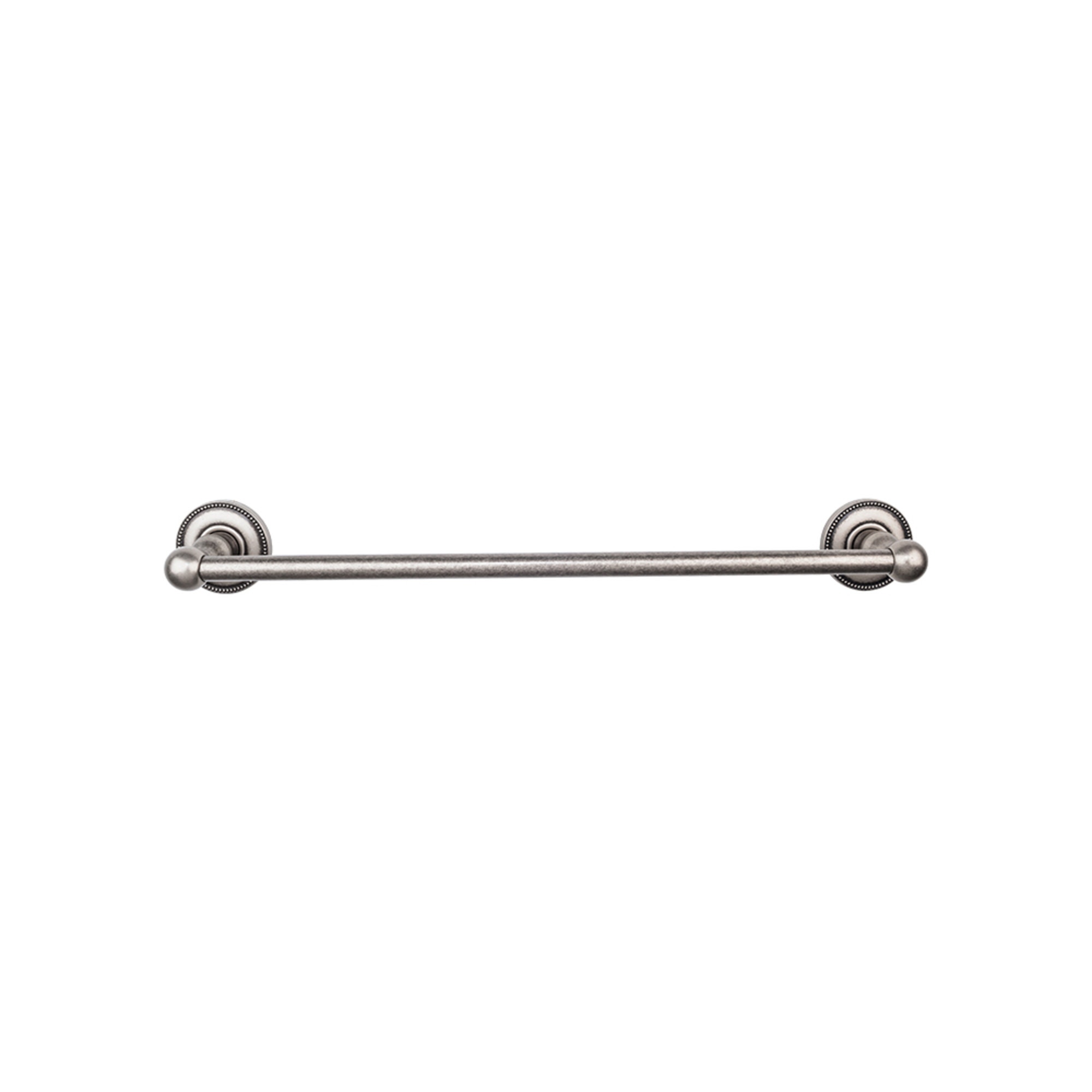 Edwardian Bath Single 26 1/2" Wall Mounted Towel Bar Beaded Backplate