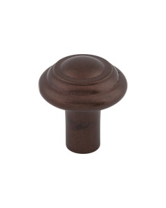 Aspen Button Cabinet Knob 1 1/4" Mahogany Bronze