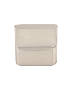 Aspen II Flat Sided Cabinet Knob 7/8" Center to Center Brushed Satin Nickel