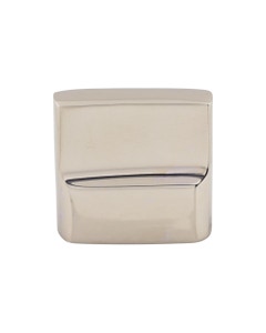 Aspen II Flat Sided Cabinet Knob 7/8" Center to Center Polished Nickel