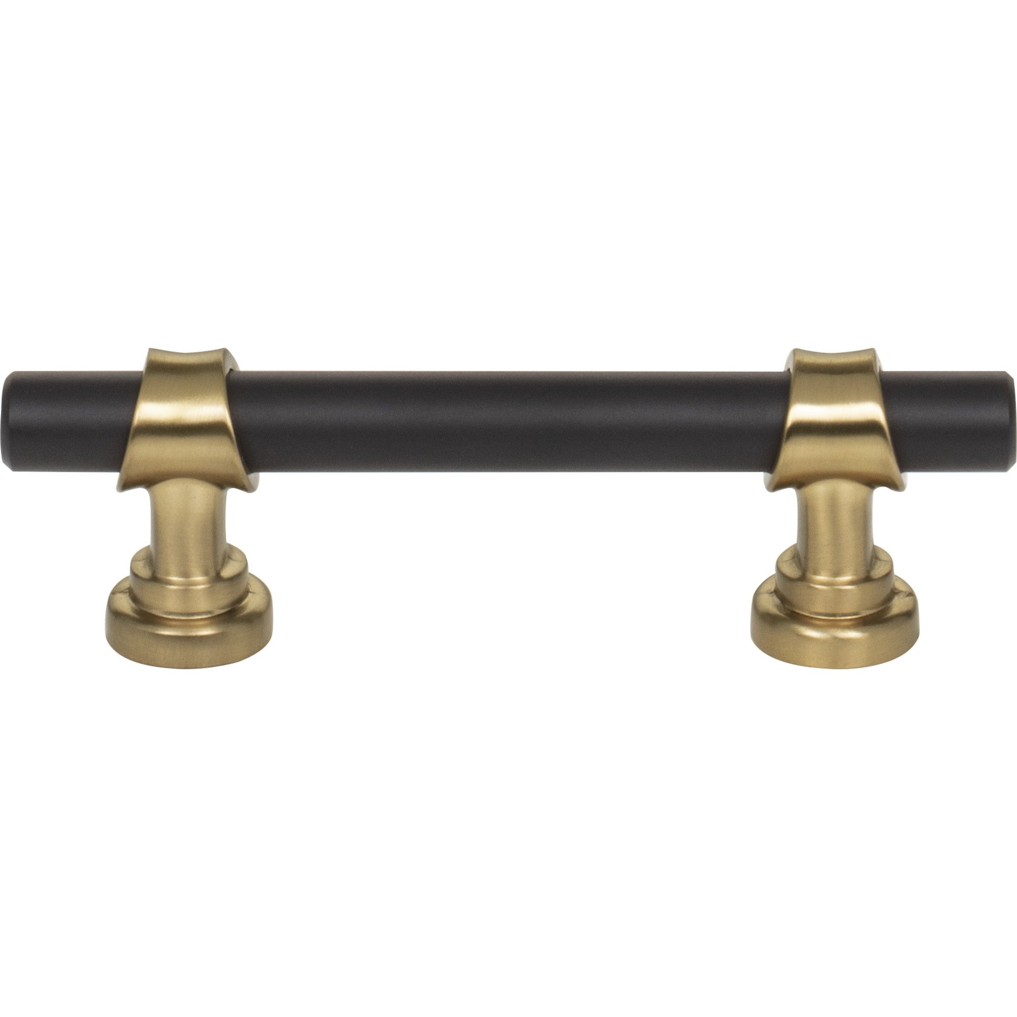 Bit Cabinet Pull 3" Center to Center Flat Black and Honey Bronze