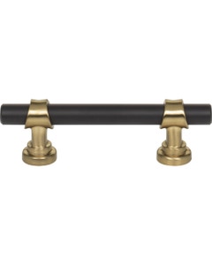 Bit Cabinet Pull 3" Center to Center Flat Black and Honey Bronze