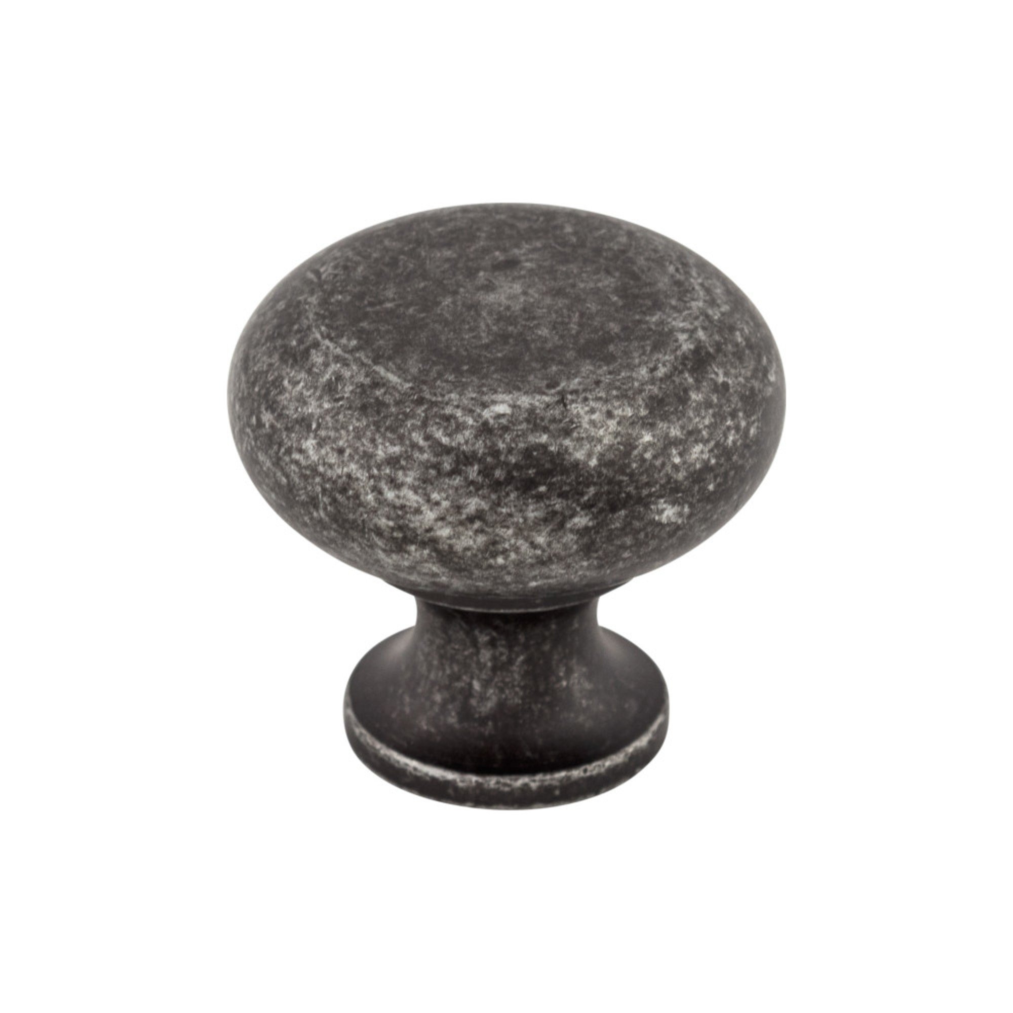 Flat Faced Cabinet Knob 1 1/4" Black Iron