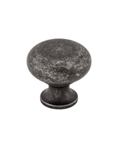 Flat Faced Cabinet Knob 1 1/4" Black Iron