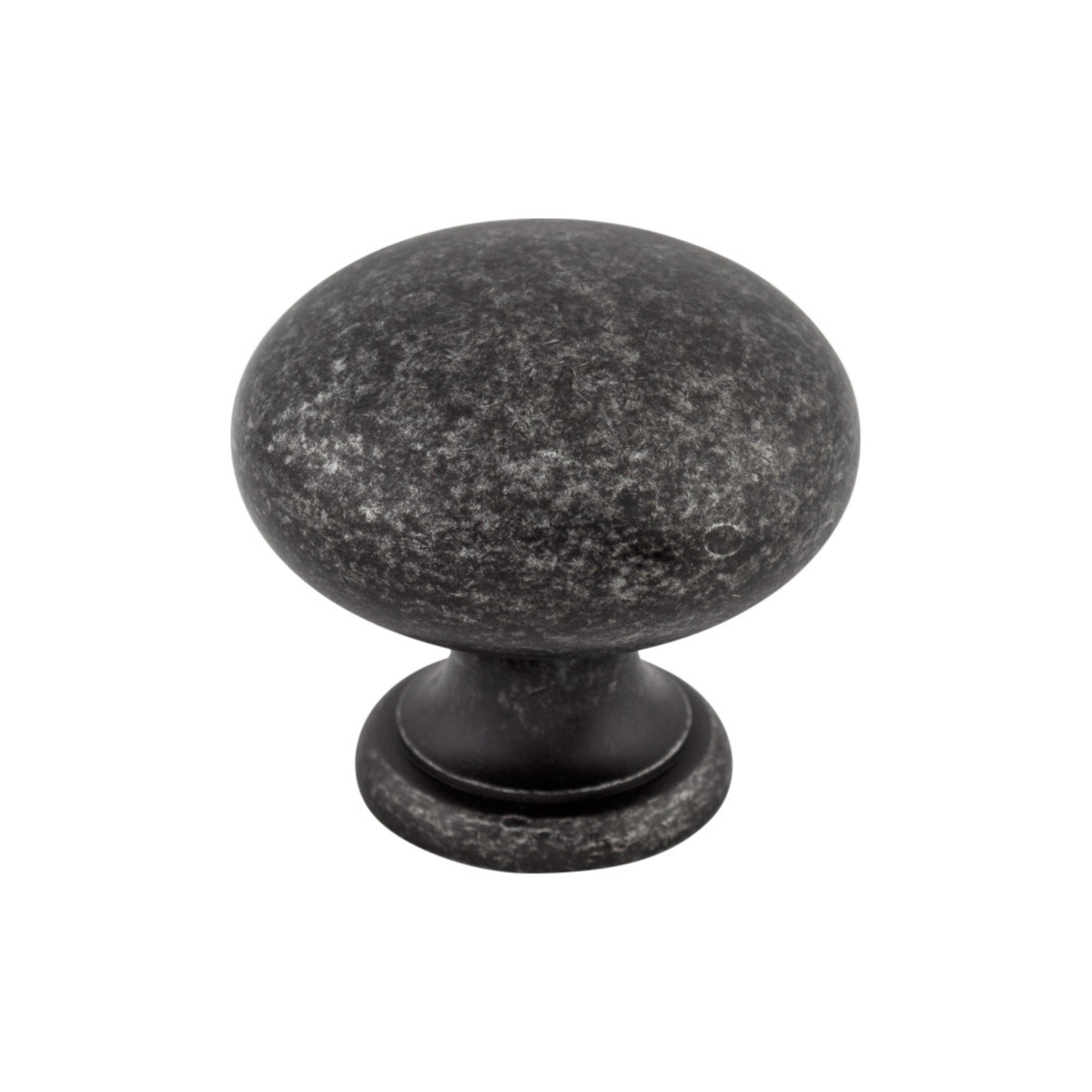 Mushroom Cabinet Knob 1 1/4" Black Iron