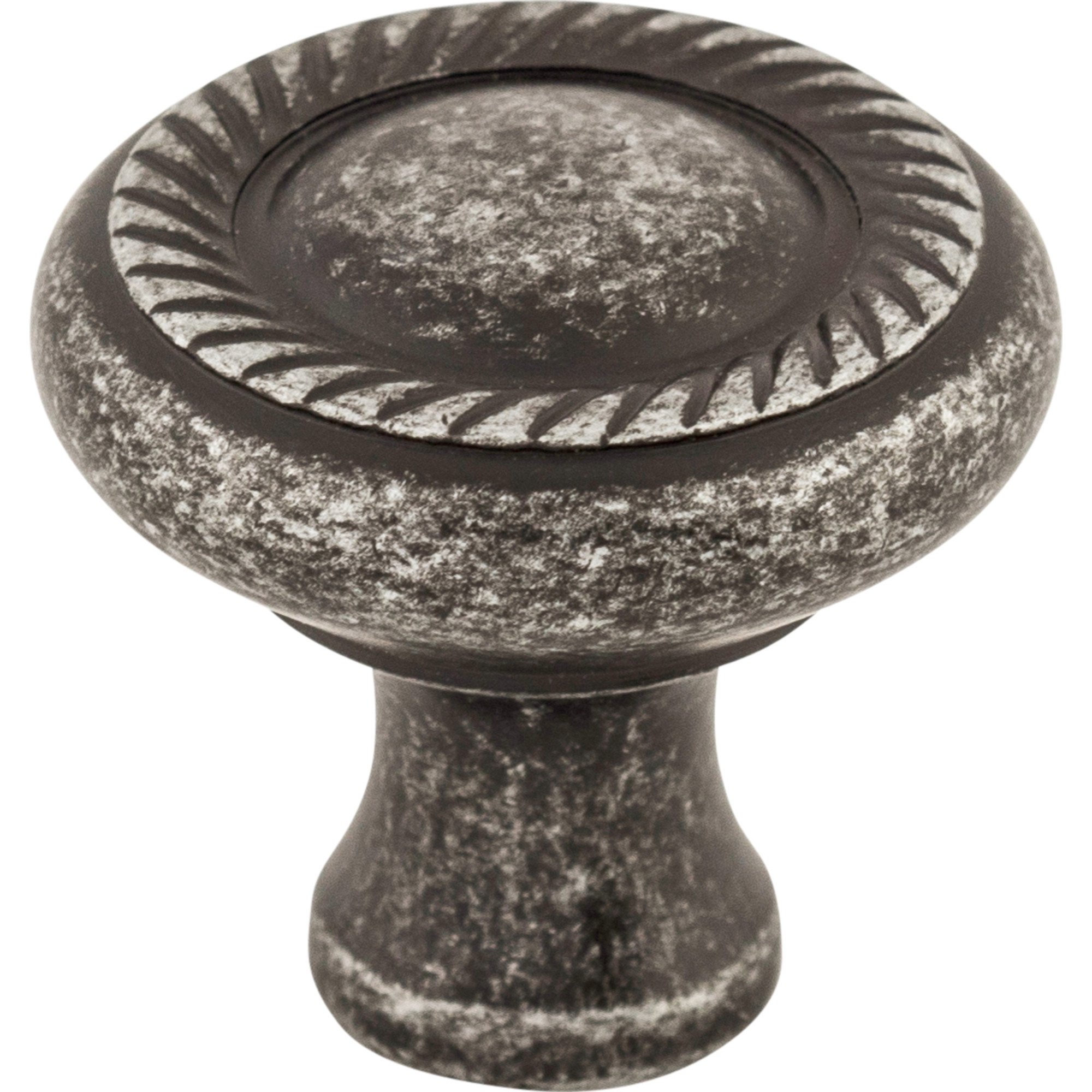 Swirl Cut Cabinet Knob 1 1/4" Black Iron