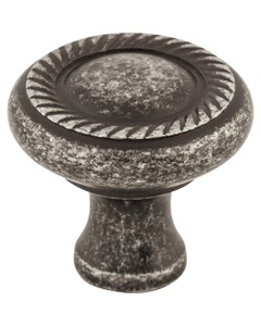 Swirl Cut Cabinet Knob 1 1/4" Black Iron