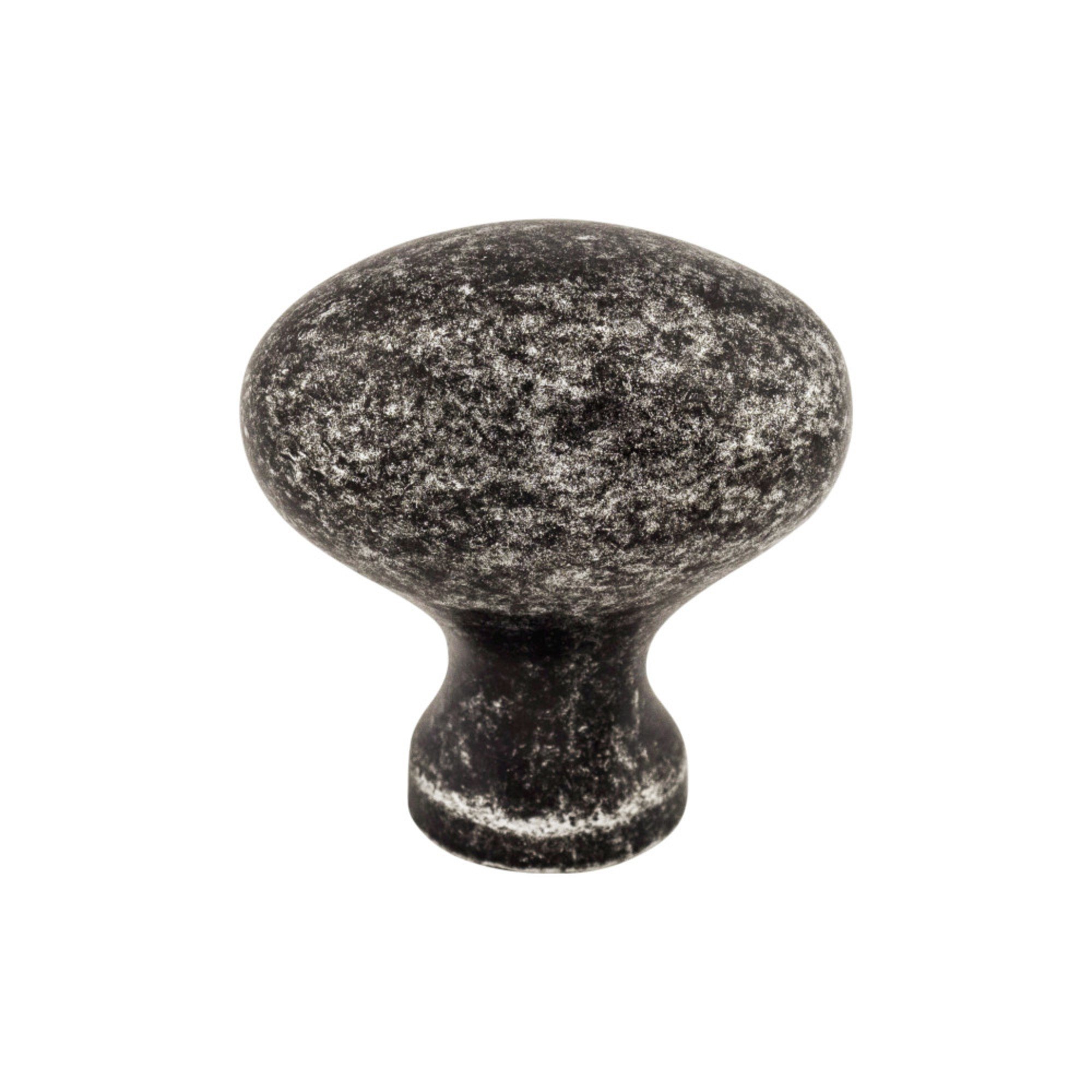 Egg Cabinet Knob 1 1/4" Black Iron