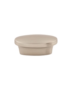 Oval Cabinet Pull 5/8" Center to Center Brushed Satin Nickel