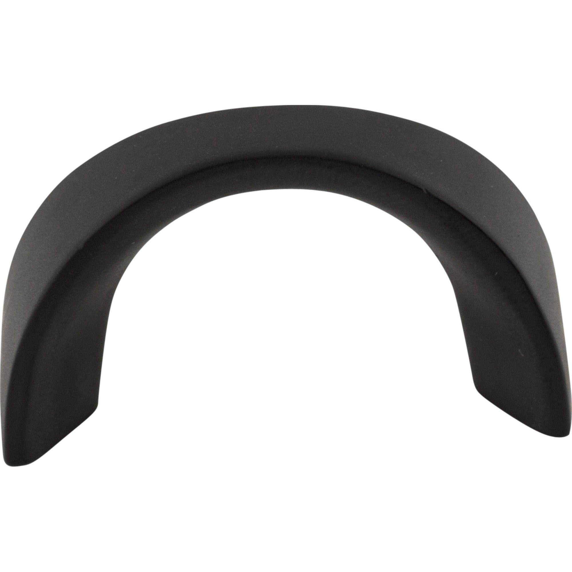 Crescent U-Cabinet Pull 1 1/4" Center to Center Flat Black