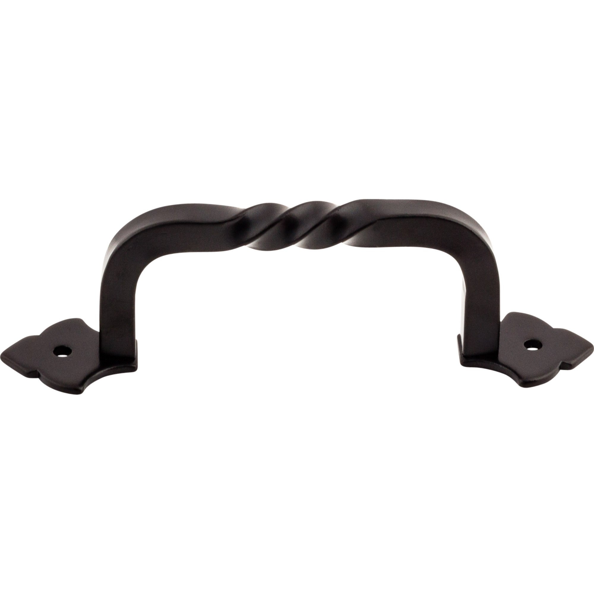 Fixed Norman Crest Cabinet Pull 4" Center to Center Patina Black