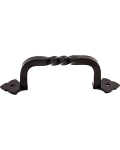 Fixed Norman Crest Cabinet Pull 4" Center to Center Patina Black
