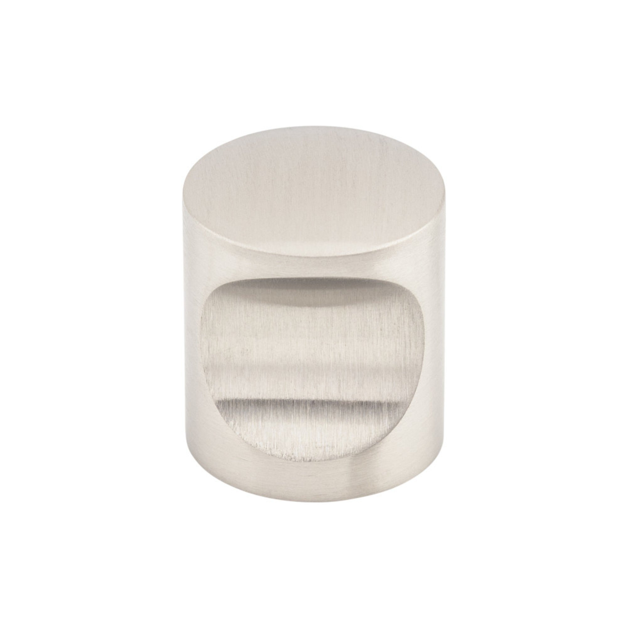 Indent Cabinet Knob 1" Brushed Stainless Steel