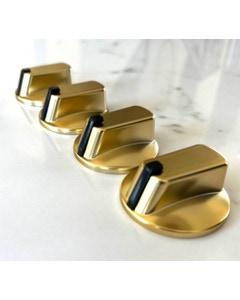 Universal Matte Gold Stove Knobs 48MM 4 Pack