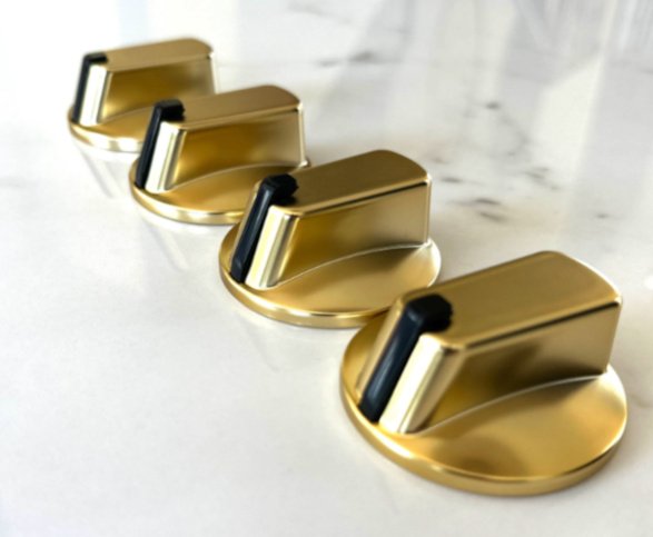 Universal Matte Gold Stove Knobs 55MM 4 Pack